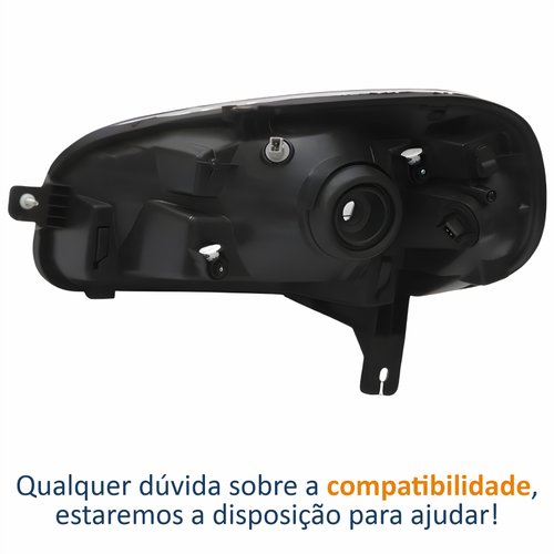 Farol Principal Fiat Uno Vivace 2015 Até 2021 Cromado Lado Direito Passageiro