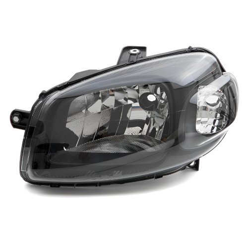Farol Fiat Uno Way Vivace 2010 Até 2014 Fiorino 2014 Até 2019 Máscara Negra Foco Simples Lado Esquerdo Motorista