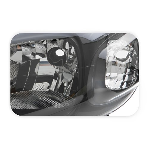 Farol Fiat Uno Way Vivace 2010 Até 2014 Fiorino 2014 Até 2019 Máscara Negra Foco Simples Lado Esquerdo Motorista