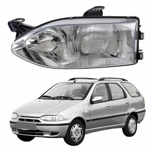 Farol Fiat Palio Weekend 1996 Até 2000 Original Arteb Foco Duplo Vidro Lado Esquerdo Motorista
