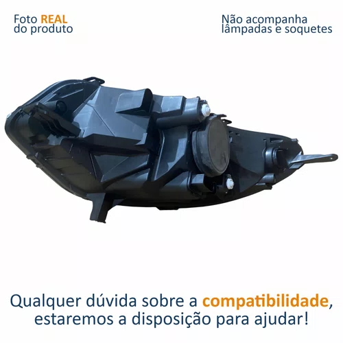 Farol Principal Ford Ecosport 2013 2014 2015 2016 2017 Cromado Lado Direito Passageiro