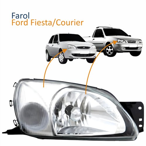 Farol Ford Fiesta 2000 2001 2002 Courier 2000 Até 2010 Pisca Cristal Lado Direito Passageiro