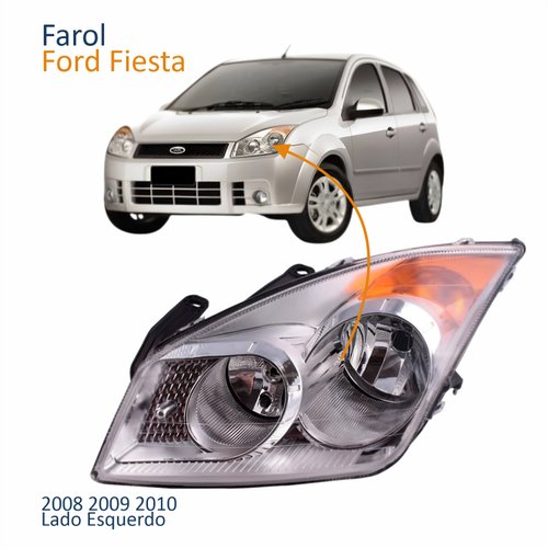 Farol Principal Ford Fiesta 2008 2009 2010 Lado Esquerdo Motorista