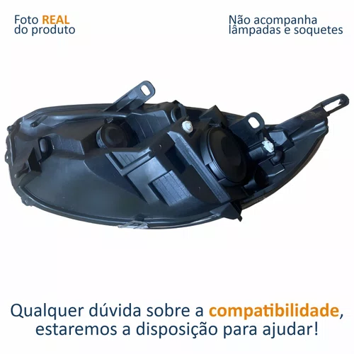 Farol Principal Ford Fiesta 2011 2012 2013 2014 Cromado Lado Direito Passageiro