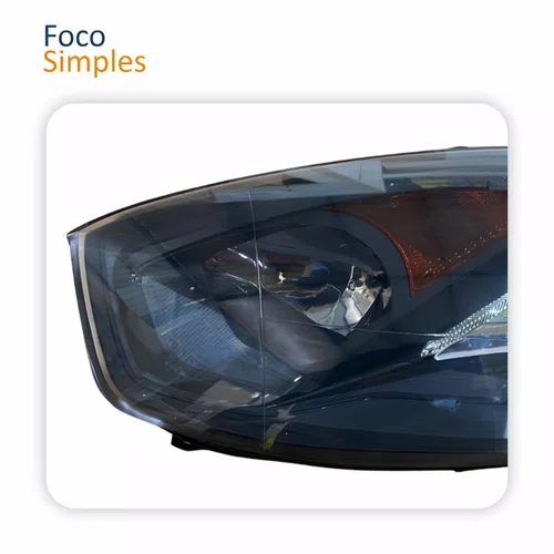 Farol Principal Ford Fiesta 2011 Até 2016 Máscara Negra Lado Esquerdo Motorista