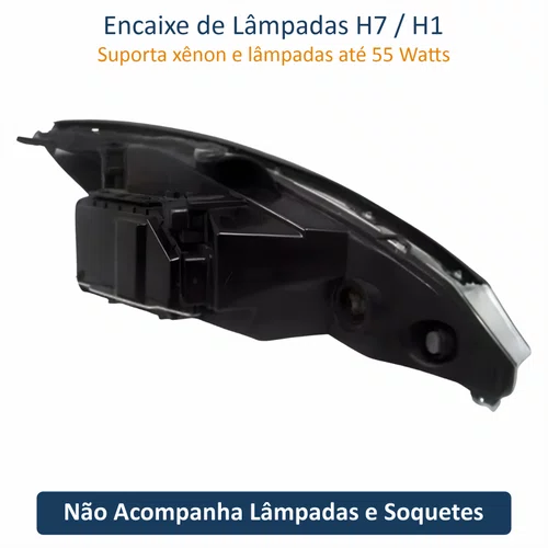 Farol Ford Focus 2003 Até 2008 TYC Máscara Negra Lado Esquerdo Motorista