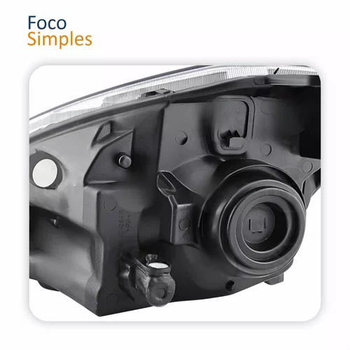 Farol Principal Ford Ka 2008 Até 2014 Máscara Cromada Lado Direito Passageiro