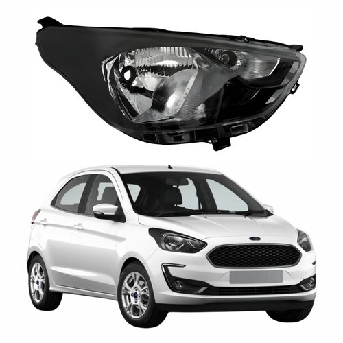 Farol Ford Ka 2019 Até 2022 Máscara Negra Lado Direito Passageiro