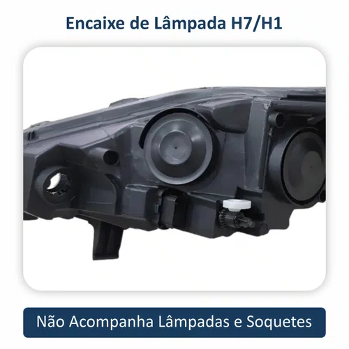 Farol Ford New Fiesta 2014 Até 2019 Máscara Cromada Lado Direito Passageiro