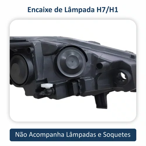 Farol Ford New Fiesta 2014 Até 2019 Máscara Cromada Lado Esquerdo Motorista