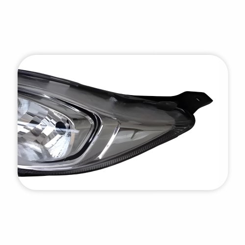 Farol Ford New Fiesta 2014 2015 2016 2017 2018 2019 Máscara Negra Lado Esquerdo Motorista