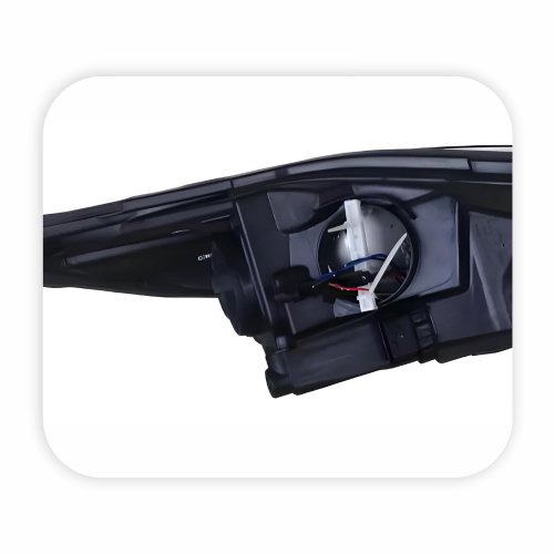 Farol Ford New Fiesta 2014 2015 2016 2017 2018 2019 Máscara Negra Lado Esquerdo Motorista