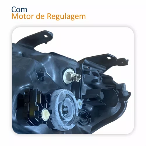 Farol Principal Ford Ranger 2012 2013 2014 2015 2016 Máscara Cromada Pisca Âmbar Com Motor Lado Direito Passageiro