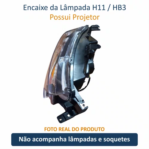 Farol Ford Ranger 2017 Até 2023 Máscara Negra Com Projetor Lado Direito Passageiro