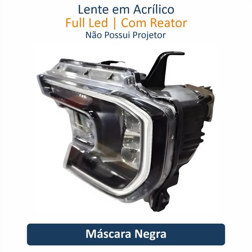 Farol Ford Ranger 2024 2025 Full Led Sem Projetor Com Reator Lado Esquerdo Motorista