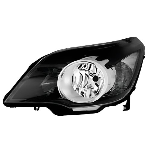 Farol Gm Agile 2009 Até 2012 Montana 2012 Até 2021 Mascara Negra Lado Esquerdo Motorista