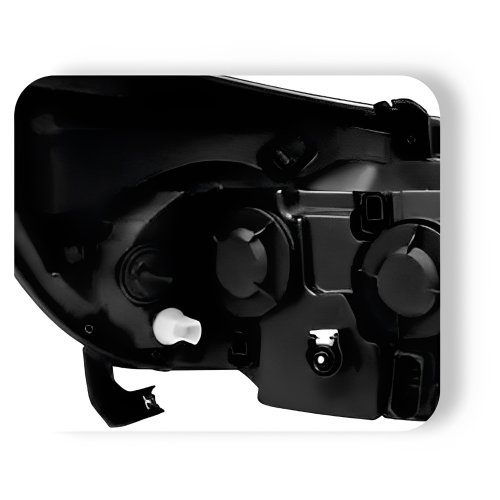 Farol Gm Agile 2009 Até 2012 Montana 2012 Até 2021 Mascara Negra Lado Esquerdo Motorista