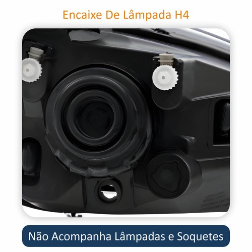 Farol Gm Celta 2006 Até 2016 Prisma 2007 Até 2012 Original Arteb Máscara Cromada Lado Esquerdo Motorista