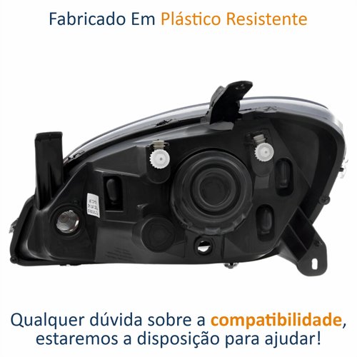 Farol Chevrolet Celta 2006 2007 2008 2009 2010 2011 2012 2013 2014 2015 2016 Prisma 2007 2008 2009 2010 2011 2012 Original Máscara Cromomix Lado Direito Passageiro