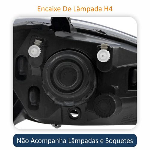Farol Gm Celta 2006 Até 2016 Prisma 2007 Até 2012 Original Arteb Máscara Cromomix Lado Esquerdo Motorista