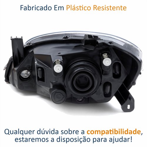 Farol Gm Celta 2006 Até 2016 Prisma 2007 Até 2012 Original Arteb Máscara Negra Lado Direito Passageiro