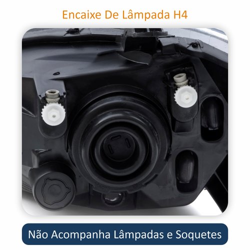 Farol Gm Celta 2006 Até 2016 Prisma 2007 Até 2012 Original Arteb Máscara Negra Lado Direito Passageiro