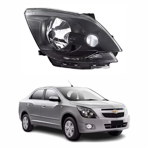 Farol Gm Cobalt 2012 Até 2015 Máscara Negra Lado Direito Passageiro