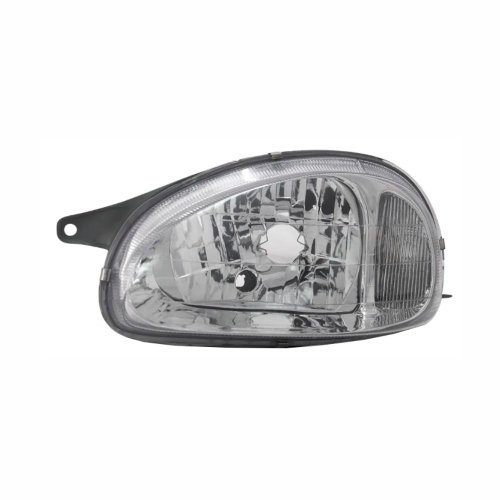 Farol Gm Corsa 2000 Até 2010 Foco Simples Máscara Cromada Lado Esquerdo Motorista