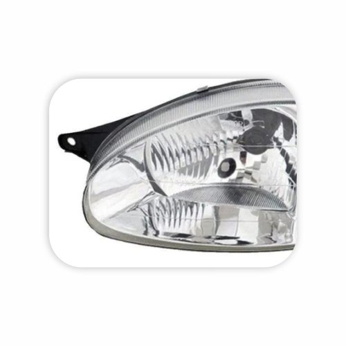 Farol Gm Corsa 2000 2001 2002 Foco Simples Máscara Cromada Lado Esquerdo Motorista