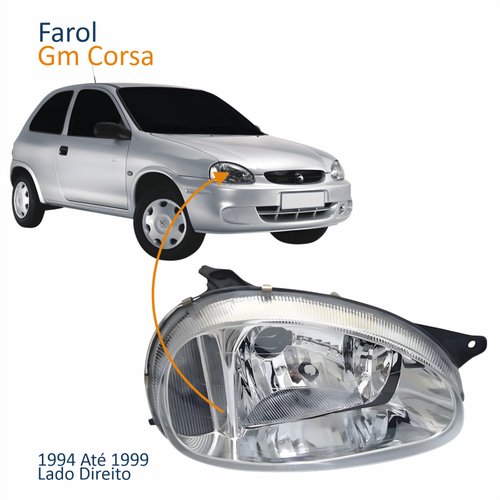 Farol Principal Gm Corsa 1994 Até 1999 Lado Direito Passageiro
