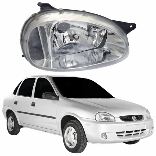 Farol Gm Corsa 1994 Até 1999 Vidro Lado Direito Passageiro