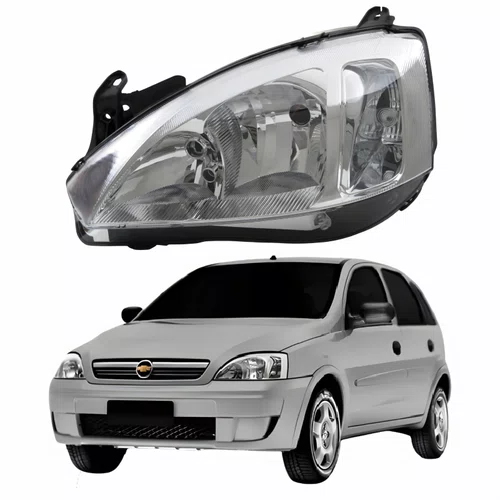 Farol GM Corsa Hatch 2003 Até 2012 Lado Esquerdo Motorista