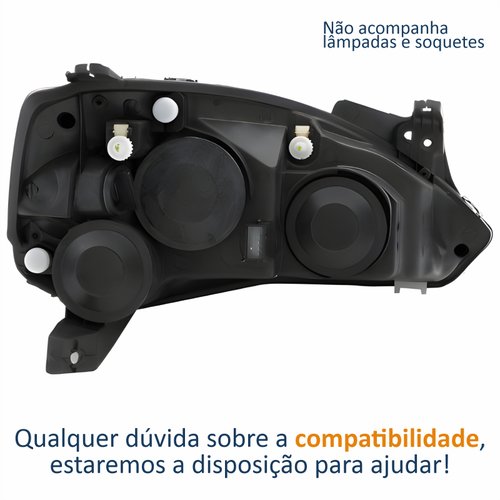 Farol Principal Chevrolet Corsa 2003 2004 2005 2006 2007 2008 2009 2010 2011 2012 Montana 2003 2004 2005 2006 2007 2008 2009 2010 Pisca Raiado Máscara Cromada Lado Esquerdo Motorista