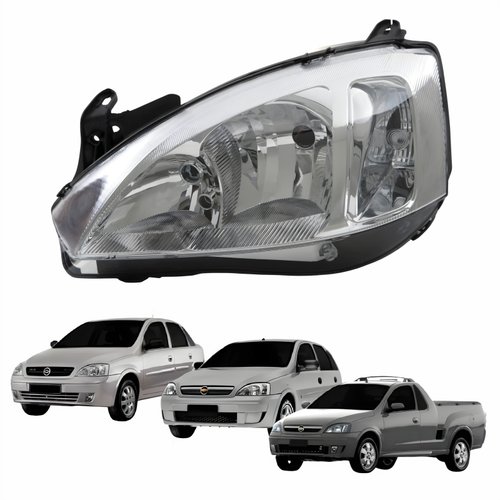 Farol GM Corsa Hatch Sedan 2003 Até 2012 Montana 2003 Até 2010 Original Arteb Lado Esquerdo Motorista