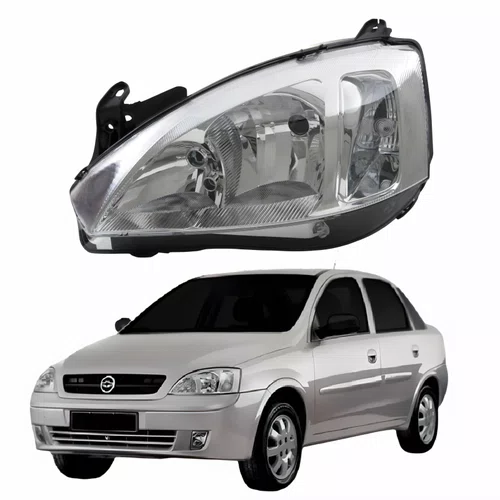 Farol GM Corsa Sedan 2003 Até 2012 Lado Esquerdo Motorista