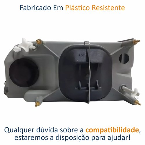 Farol Gm D20 1993 Até 1995 Com Auxiliar de Milha Original Arteb Lado Direito Passageiro