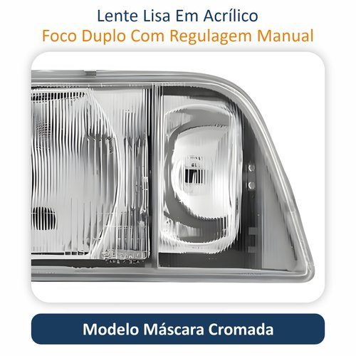 Farol Gm D20 1993 Até 1995 Com Auxiliar de Milha Original Arteb Lado Direito Passageiro