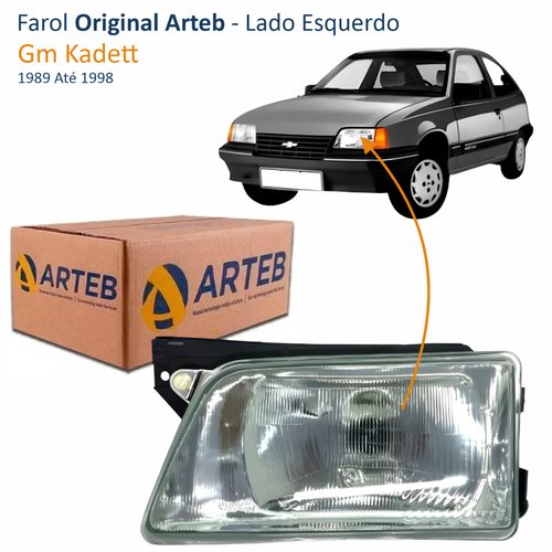 Farol Gm Kadett 1989 Até 1998 Original Arteb Lado Esquerdo Motorista
