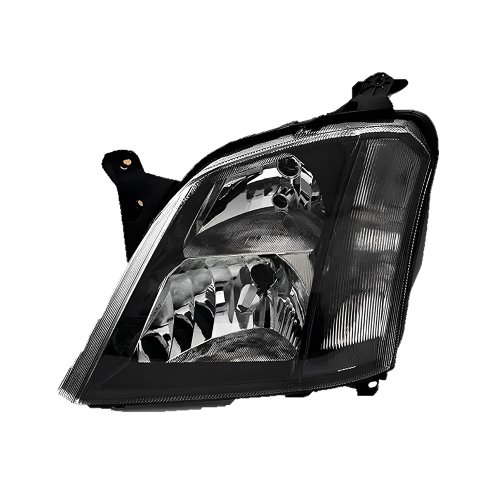 Farol GM Meriva 2003 2004 2005 2006 2007 2008 2009 2010 2011 2012 Foco Duplo Máscara Negra Lado Esquerdo Motorista
