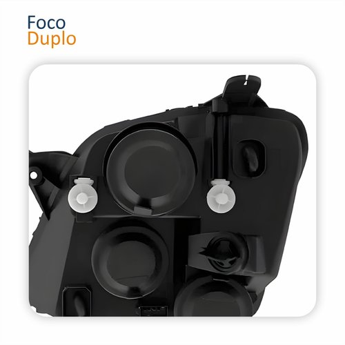 Farol Principal Chevrolet Meriva 2003 2004 2005 2006 2007 2008 2009 2010 2011 2012 Foco Duplo Máscara Cromada Lado Direito Passageiro