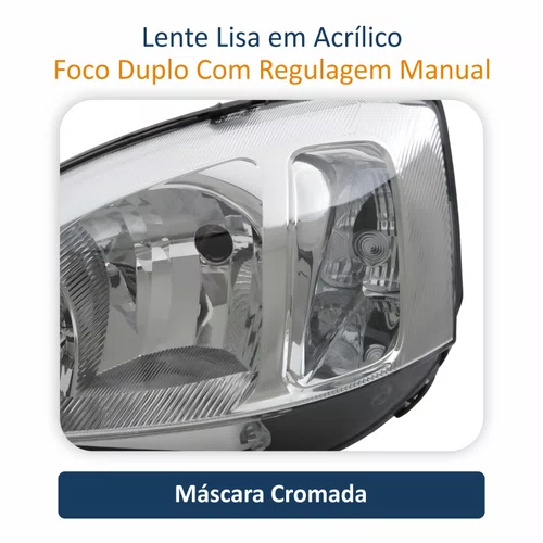 Farol GM Montana 2003 Até 2010 Lado Esquerdo Motorista