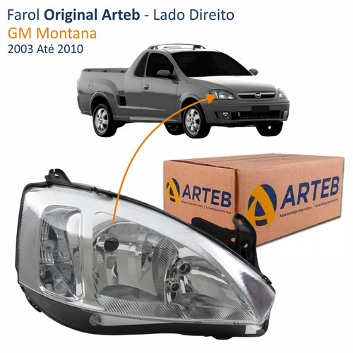 Farol Chevrolet Montana 2003 2004 2005 2006 2007 2008 2009 2010 Original Lado Direito Passageiro