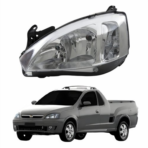 Farol Chevrolet Montana 2003 2004 2005 2006 2007 2008 2009 2010 Original Lado Esquerdo Motorista
