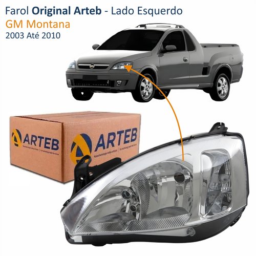 Farol Chevrolet Montana 2003 2004 2005 2006 2007 2008 2009 2010 Original Lado Esquerdo Motorista
