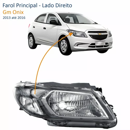 Farol Chevrolet Onix 2013 2014 2015 2016 Fumê Lado Direito Passageiro