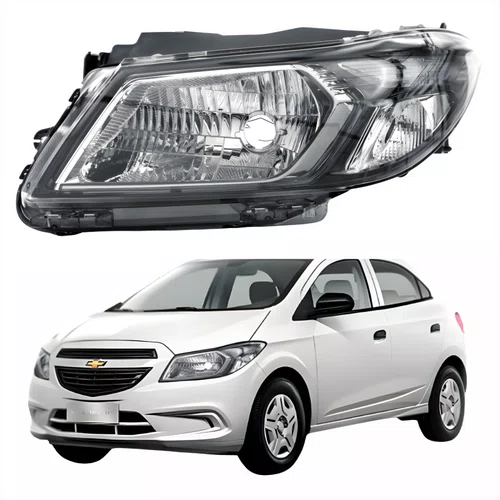 Farol Gm Onix 2013 até 2016 Original Fumê Lado Esquerdo Motorista