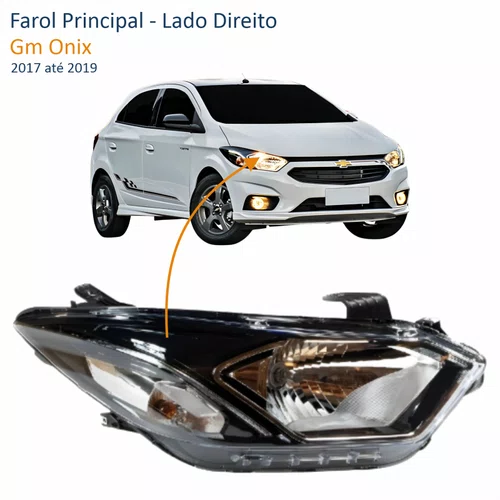 Farol Gm Onix 2017 Até 2019 Com LED Lado Direito Passageiro