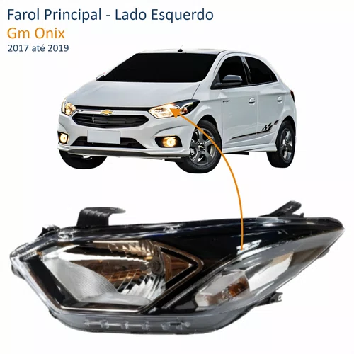 Farol Gm Onix 2017 Até 2019 Com LED Lado Esquerdo Motorista
