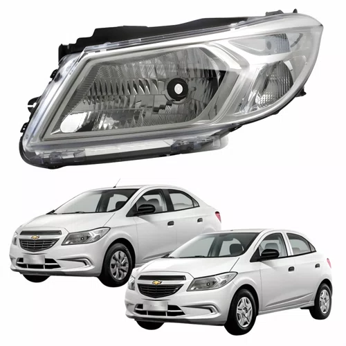 Farol Gm Onix Prisma 2013 até 2016 Onix Joy Prisma Joy 2017 até 2019 Lado Esquerdo Motorista
