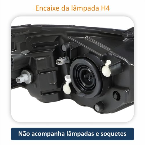 Farol Gm Onix Prisma 2017 Até 2019 Com LED Lado Esquerdo Motorista